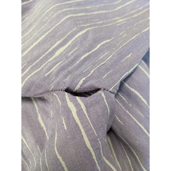 Bogdar Womens Size Large Flared Pants Purple White Striped Cotton Pull On - Picture 3 of 13